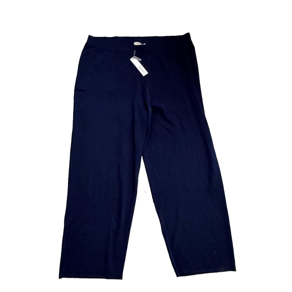 New Chico's Travelers Sweater Pants Navy Comfort No Tummy $100 Sz 3 XL 16 NWT